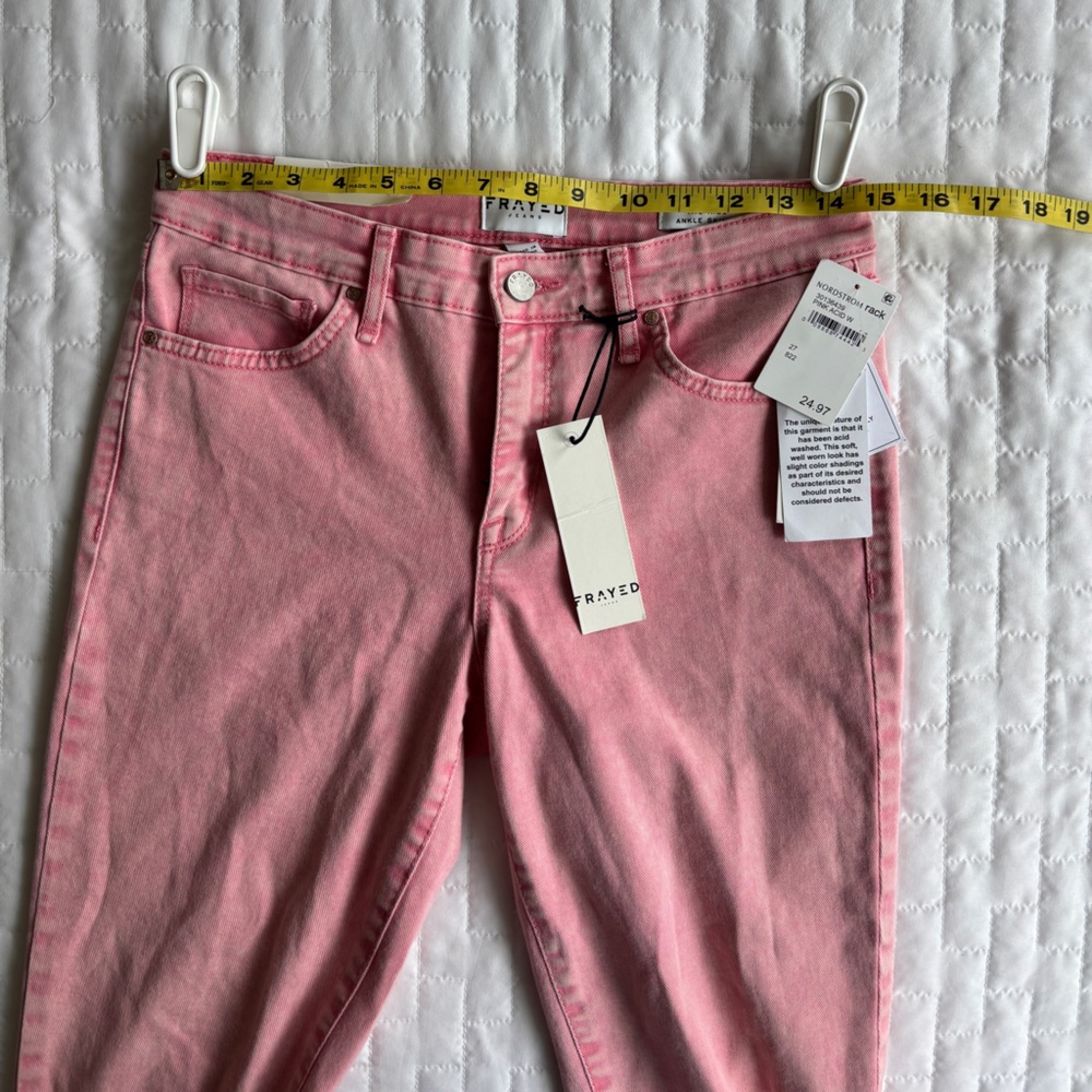 Frayed Jeans, size 4/27. Women's Pink Jeans